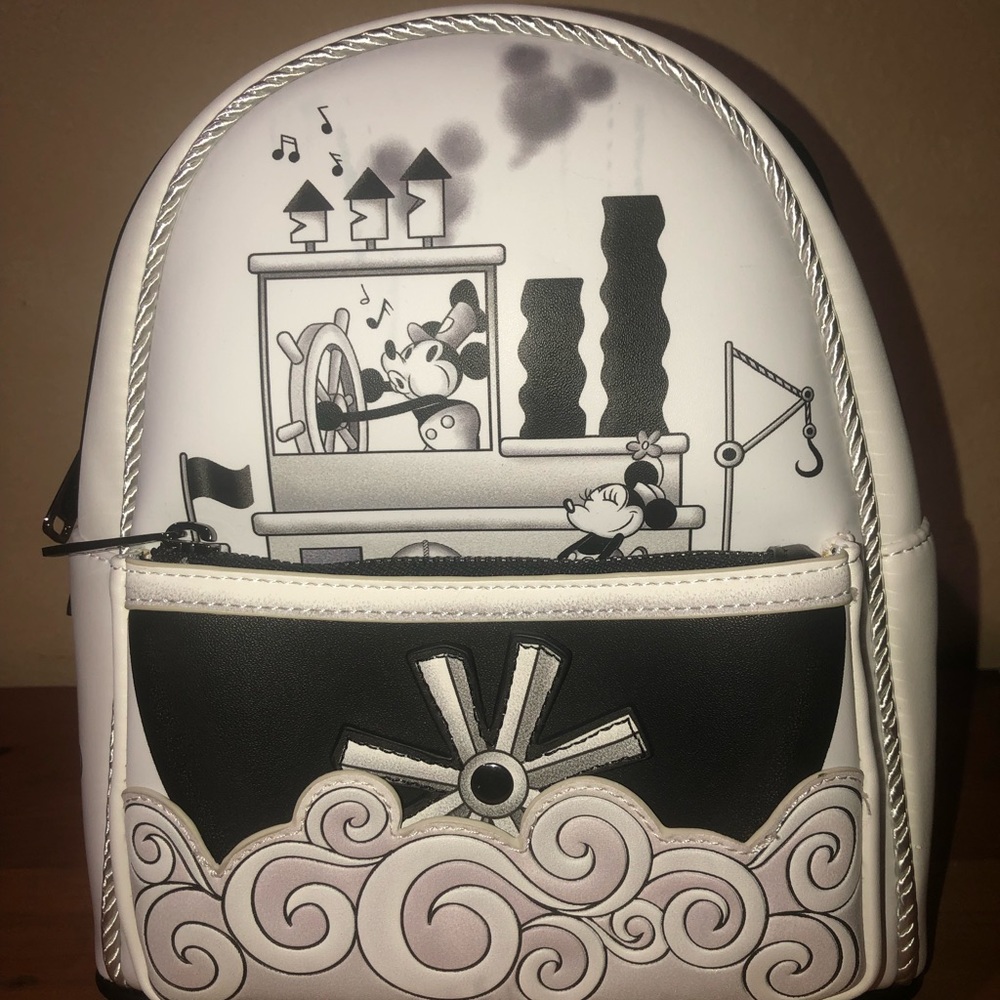 Officially licensed Loungefly Mickey Mouse Steamboat Willie Mini Backpack